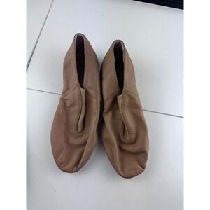 Bloch Jazz Shoes Tan‎ Womens 6 Leather Slip On Split Sole Dance Minimalist
